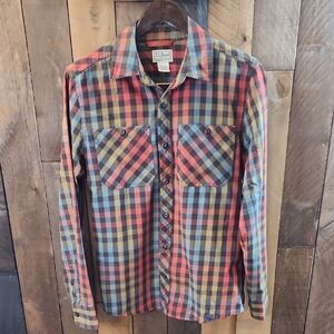 L.L. Bean Men's Multicolor Plaid Shirt Size Small